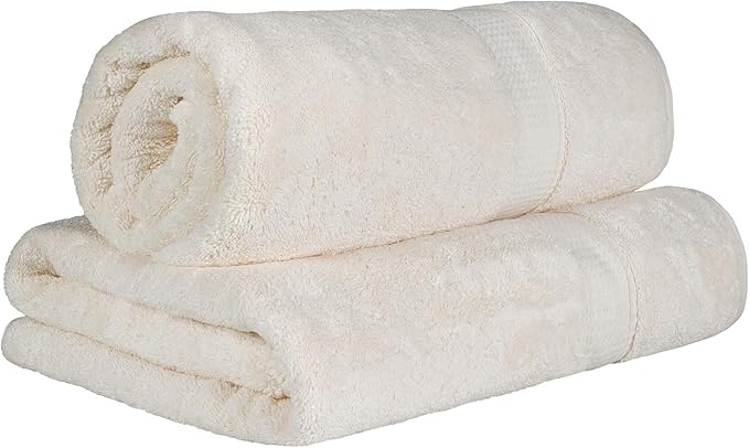 SUPERIOR Egyptian Cotton Pile Bath Sheet Set of 2, Ultra Soft Luxury Towels