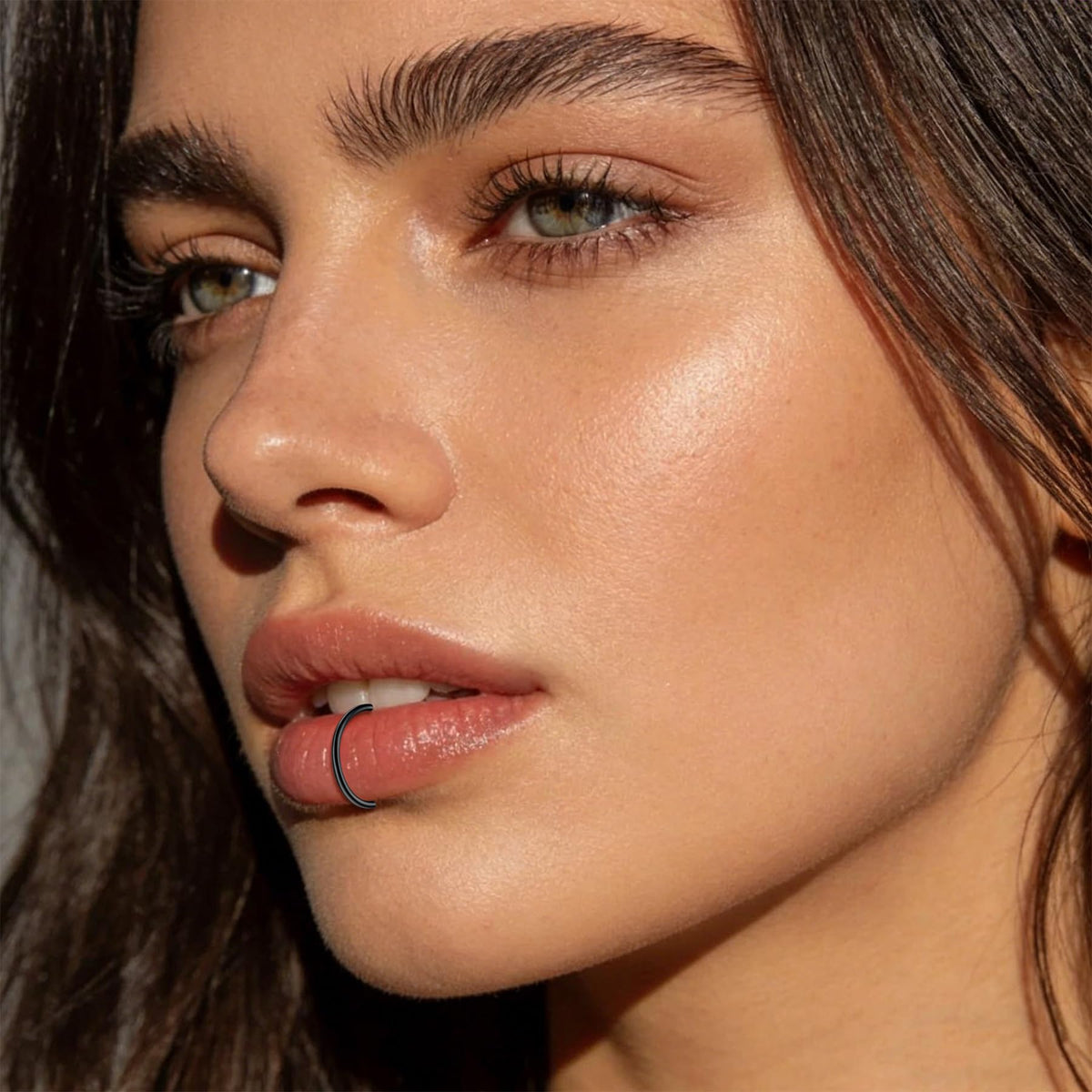 JFORYOU FORYOU Fake Nose Ring Fake Nose Piercing Fake Nose Hoop Rings for Women Faux Nose Piercing Clip on No Pierced Non Piercing Faux Body Piercing Jewelry for Women Men