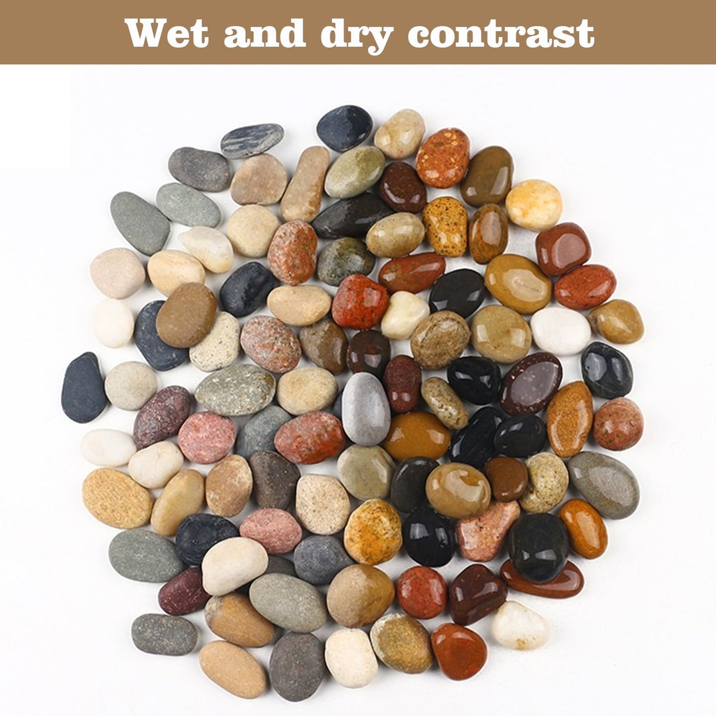 FAHAXIKI Natural River Rocks-5 lbs of Pebbles and River Stones,2-3 Inch Plant Rocks for Landscaping,Garden Paving,Crafting,Walkways,and Outdoor Decorative Stone,Mexican Beach River Rocks