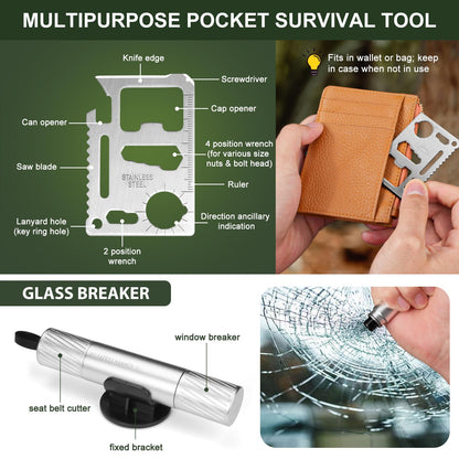 DRACHENADER Outdoor Gifts for Men – Survival Kit & Emergency Gear & Cool Gadgets for Hiking, Camping & Adventure for Husband, Dad, Son
