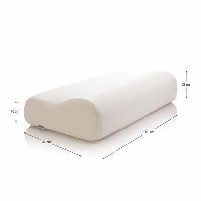 TEMPUR Original Ergonomic Pillow, Ergonomic Memory Foam Neck Support Pillow For Larger Frames, For Side and Back Sleepers with Washable Cover, Queen X-Large (61 x 31 x 13/10 cm), 1 unit