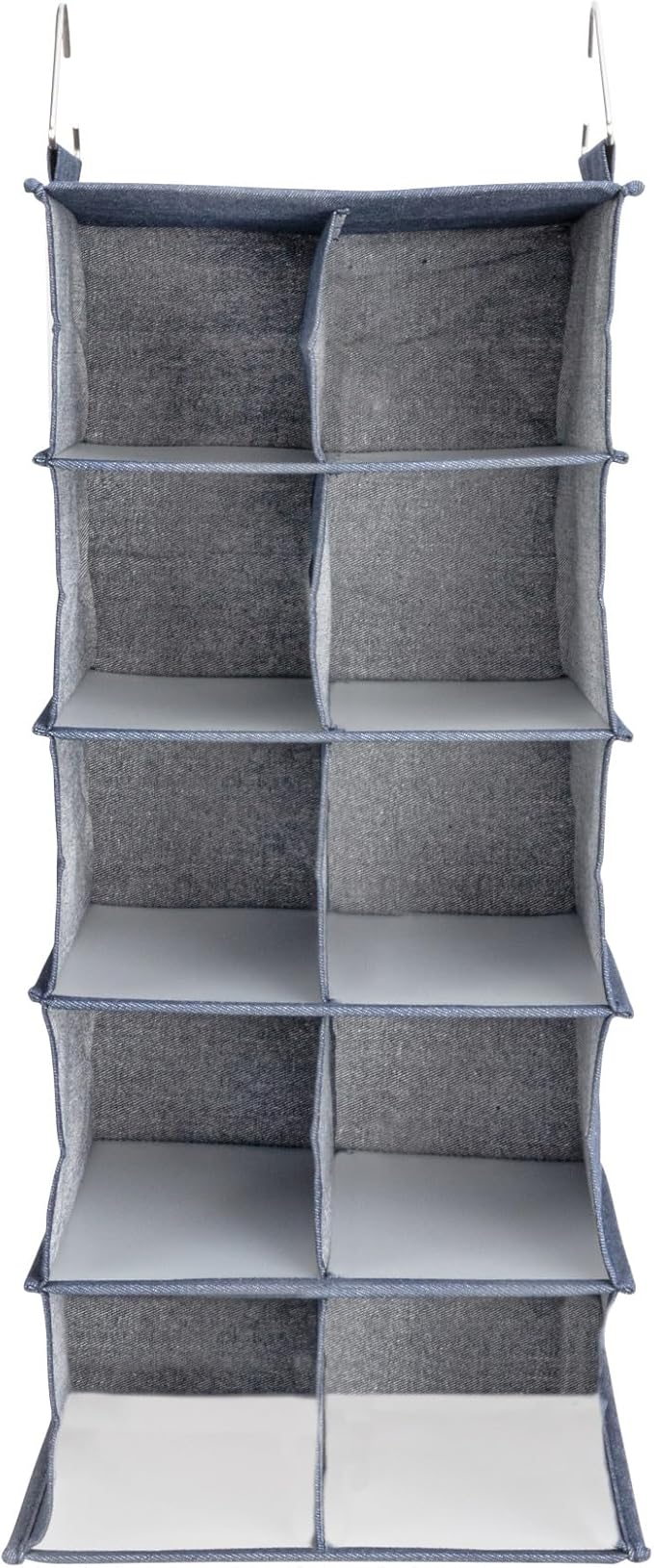 Household Essentials Hanging Cotton Blend and Plastic Closet Shoe Organizer