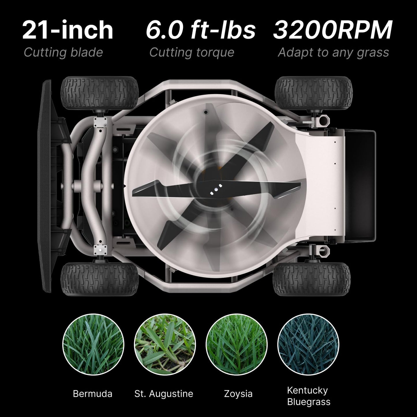 Mowrator S1 4WD 18Ah Remote Control Lawn Mower, All-Season Yard Care, 75% (37°) Slope Climbing, 21" Cutting Width, 1.5–4.3" Adjustable Cutting Height, Up to 1.12 Acres