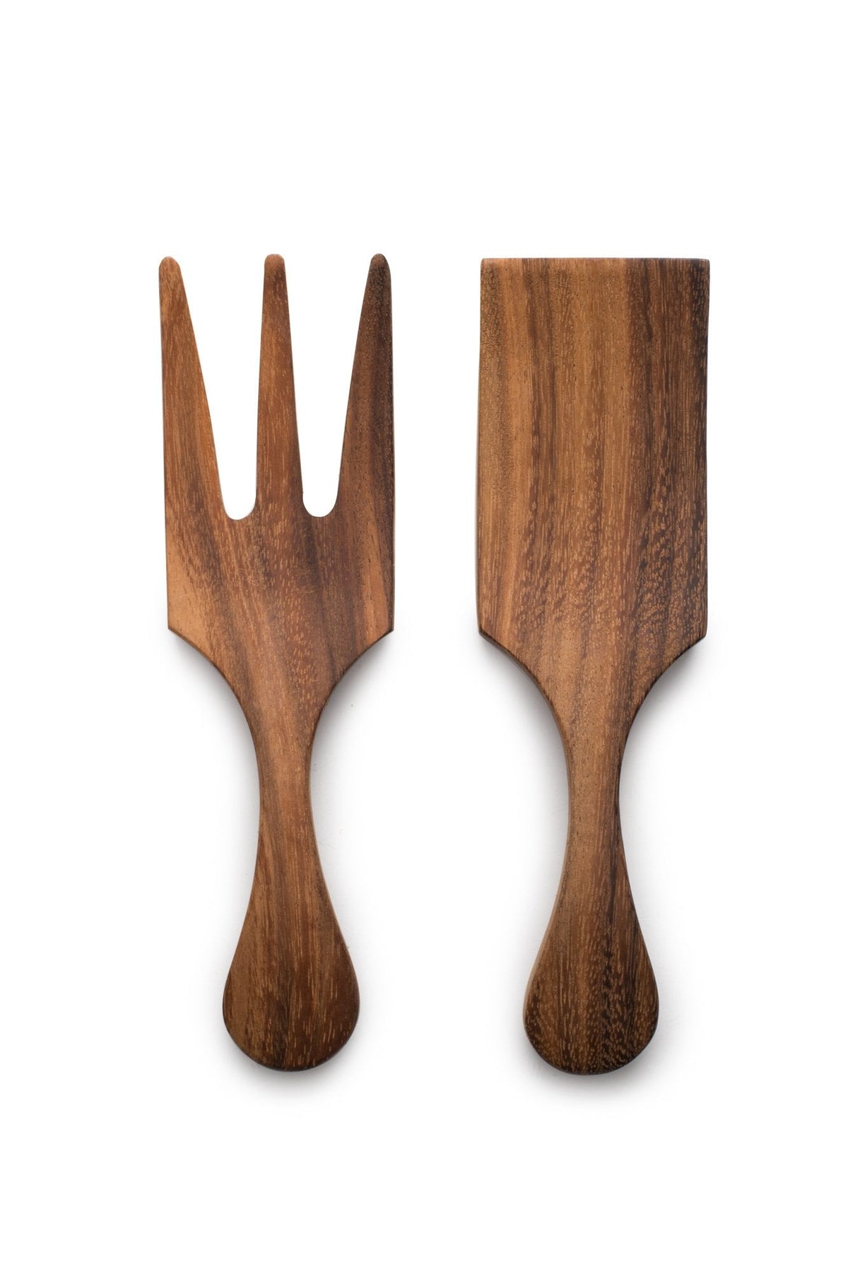 Ironwood Large Salinas Salad Bowl and Farmhouse Salad Utensil Set, Acacia Wood