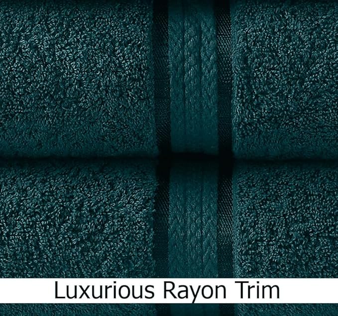 Cotton Craft Ultra Soft 6 Pack Hand Towels 16x28 Teal Weighs 6 Ounces Each