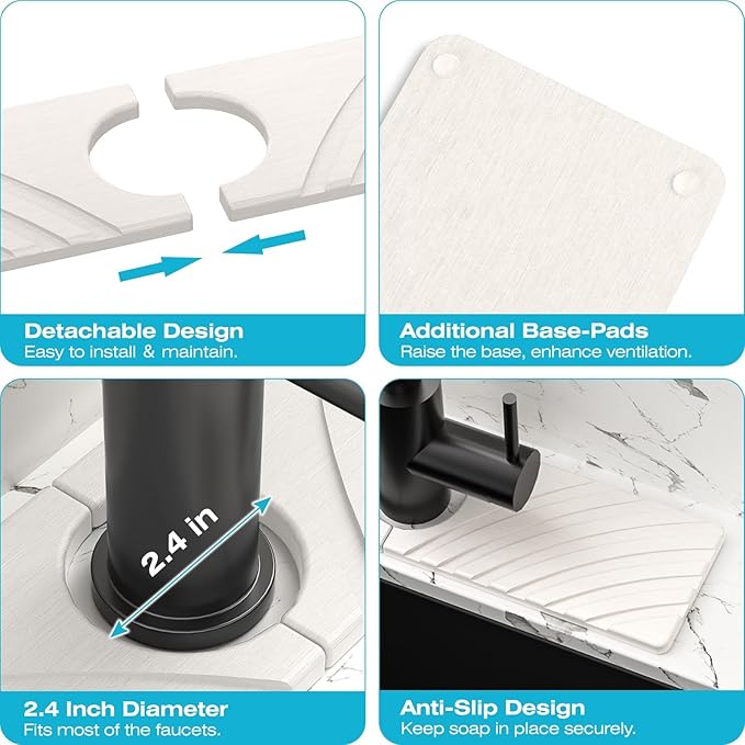 Stone Faucet Mat for Kitchen Sink