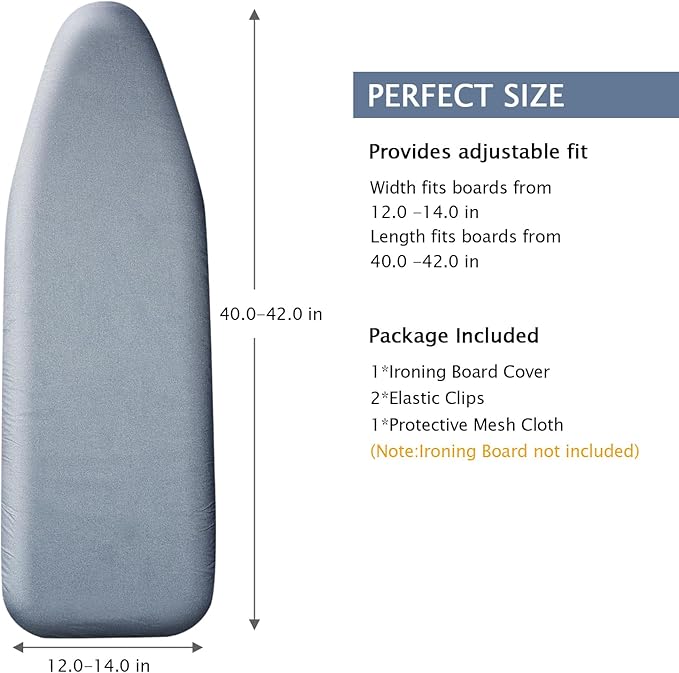 SheeChung 14"x42" Over The Door Ironing Board Cover, Thick Iron Covers