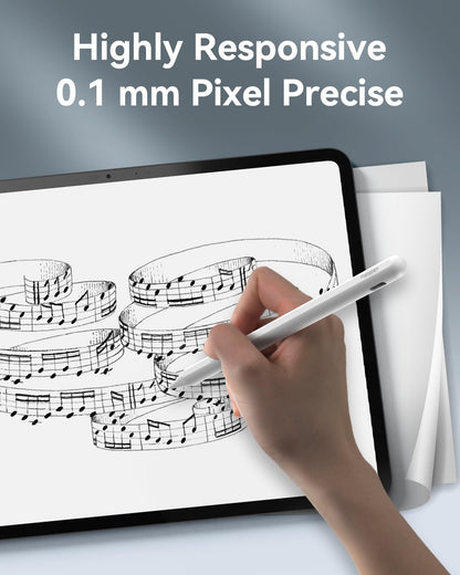 Metapen Pencil A11 for iPad 2018-2025, (Quick Button), 0.1mm Pixel Precise, 2X Faster Charge Stylus Pen Compatible Apple iPad 11 A16/10/9/8/7/6th Gen, Pro 12.9/11/13-inch M4, Air 3/4/5/M2/M3, Mini 5/6