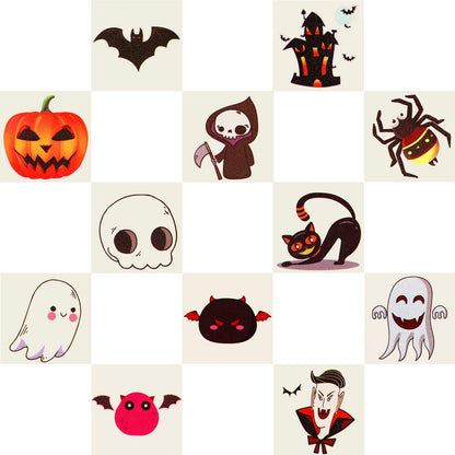 NEWBEA 156-Piece Party Favors Assortment | 72 Glitter Tattoos | 48 Erasers | 12 Ducks | 12 Sticker Sheets | 12 Pencils - Halloween Themed