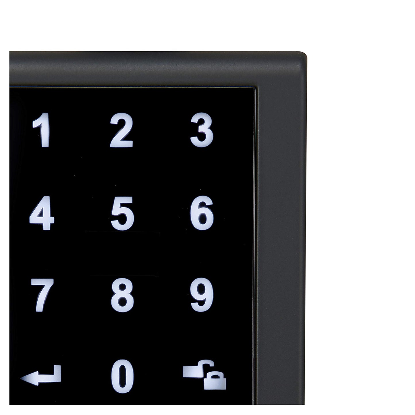 Amazon Basics Grade 3 Electronic Touchscreen Deadbolt Door Keypad Lock with Handleset, Satin Nickel Finish, 133mm H Uppper x 294.5mmL Lower