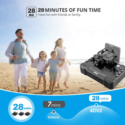 4DRC Mini Drone with 720p Camera for Kids and Adults, FPV Drone Beginners RC Foldable Live Video Quadcopter,App Control,3D Flips and Headless Mode,One Key Return,Altitude Hold,3 Modular Batteries