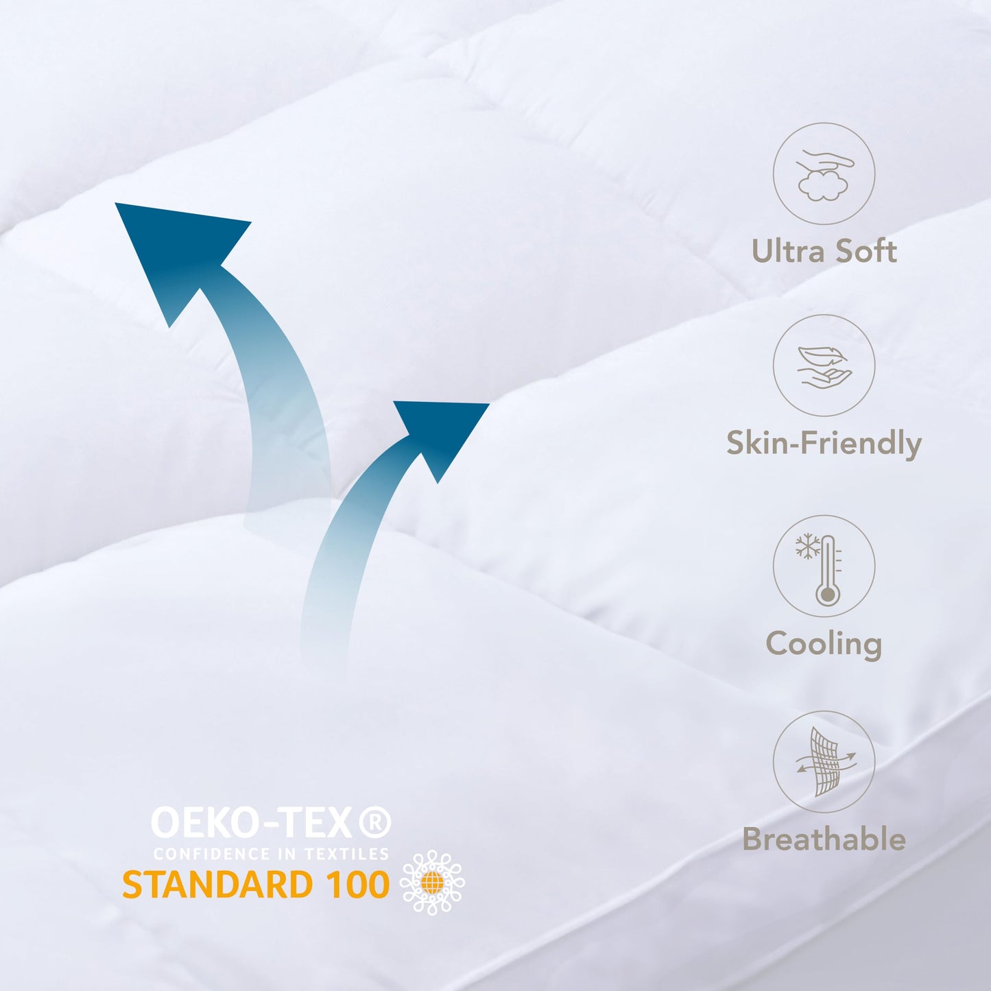 Epitex Mattress Topper King Size, Extra Thick and Soft Fluffy Pillow Top Mattress Pad for King Size Bed, Breathable and Supportive for Back Pain, 8-16'' Deep Elastic Pocket, Skid-Proof Bottom, White
