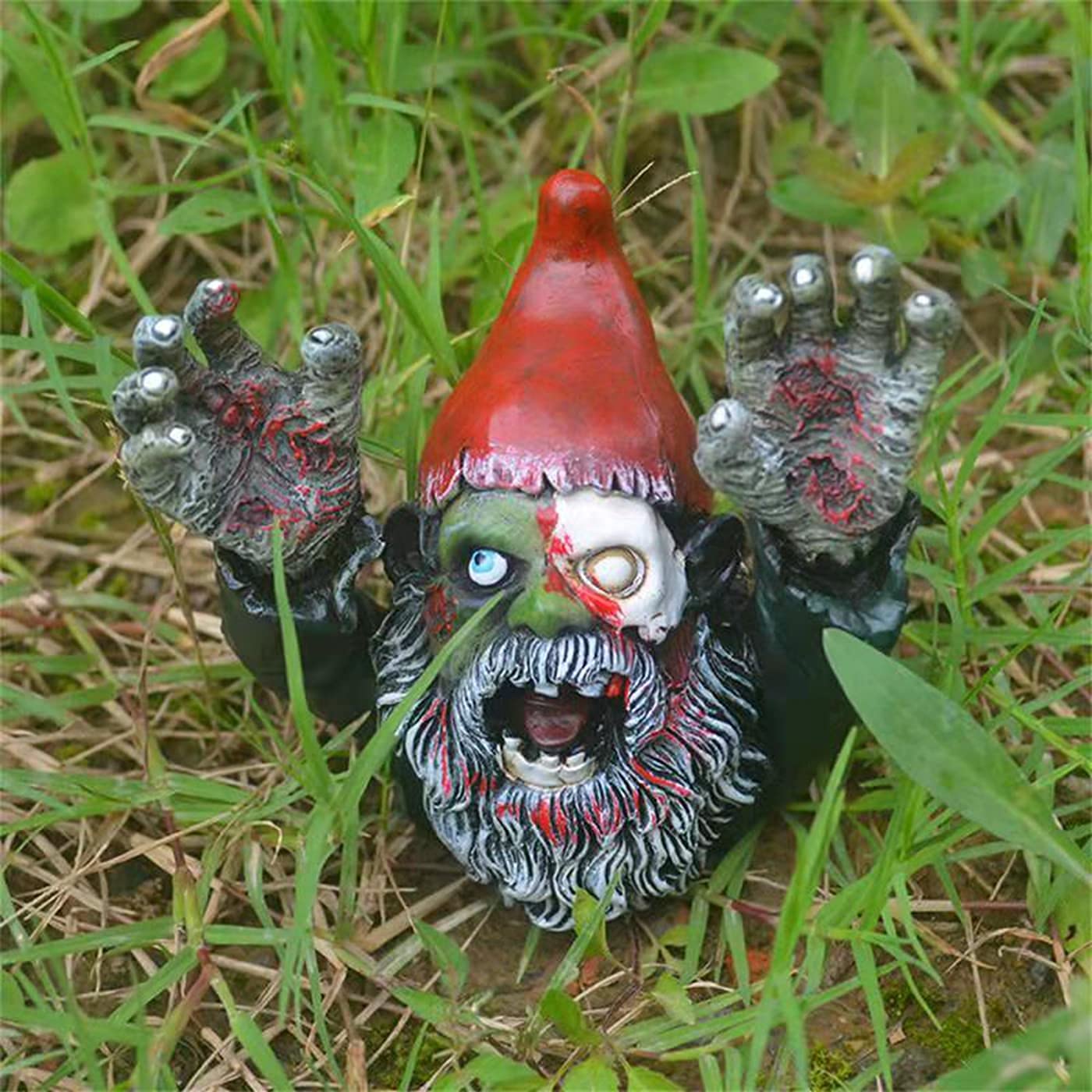 SDASF ZWFDC Resin Zombie Gnomes, Gnomes Garden Decor, for Garden Sculptures & Statues Outdoor Decorations for Patio Walking Dead Gnome Zombie Gnome- 4.13inch