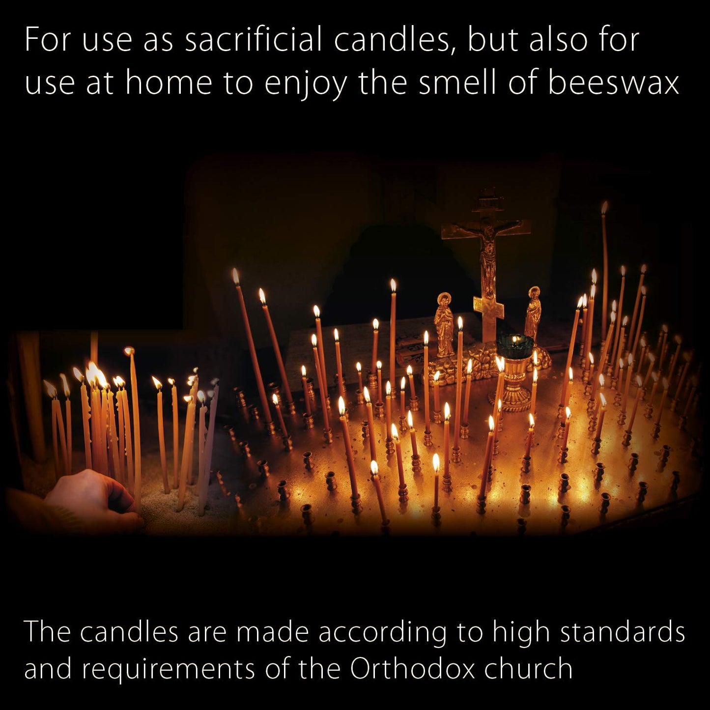 Danilovo Pure Beeswax Candles - Honey-Scented, Decorative Thin Taper Candles - Ideal for Birthday Decoration or Church Prayers - Drip Free, Tall & Smokeless Pack of 350 pcs, 6.5 x 0.22 inch