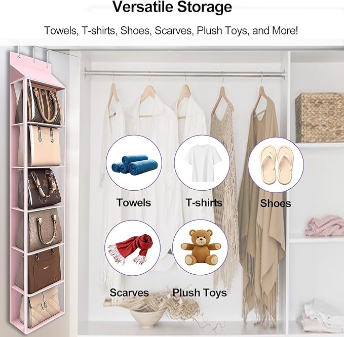 Lirex Over The Door Purse Organizer & Purse Shelf