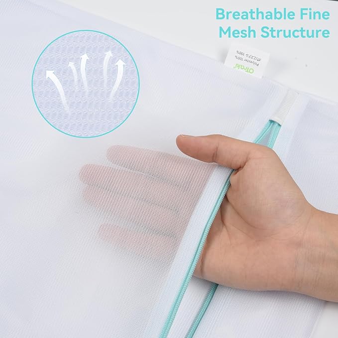 OTraki Medium Mesh Laundry Bags 20x24 inch Zipper Lingerie Bags
