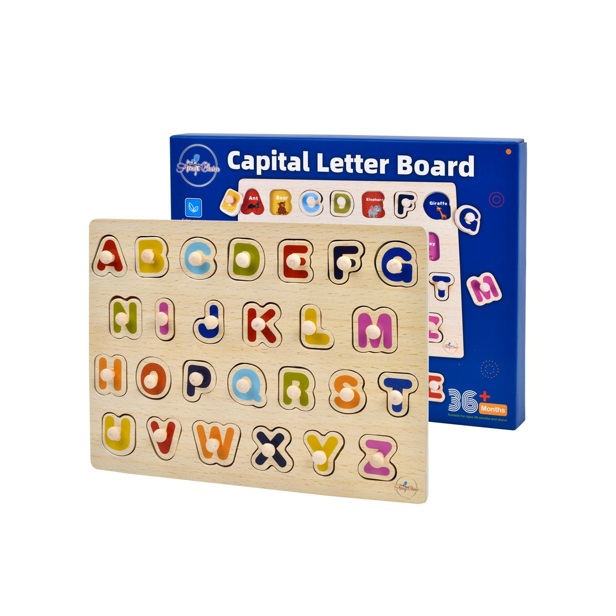 Avery's Choice Magnetic Wooden Capital Letter Board Puzzle, 30 x 22.5 cm
