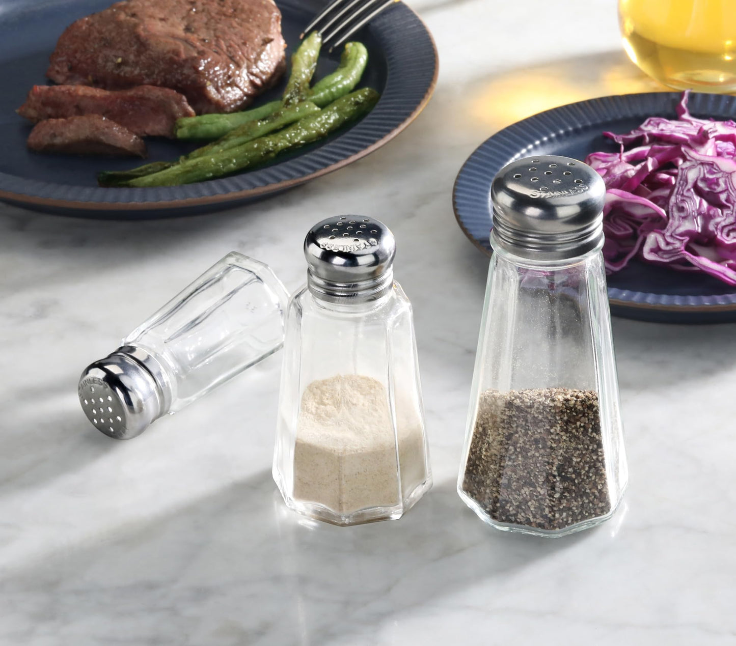 New Star Foodservice 22285 Paneled Salt and Pepper Shaker Mushroom Top, 1-Ounce, Set of 24