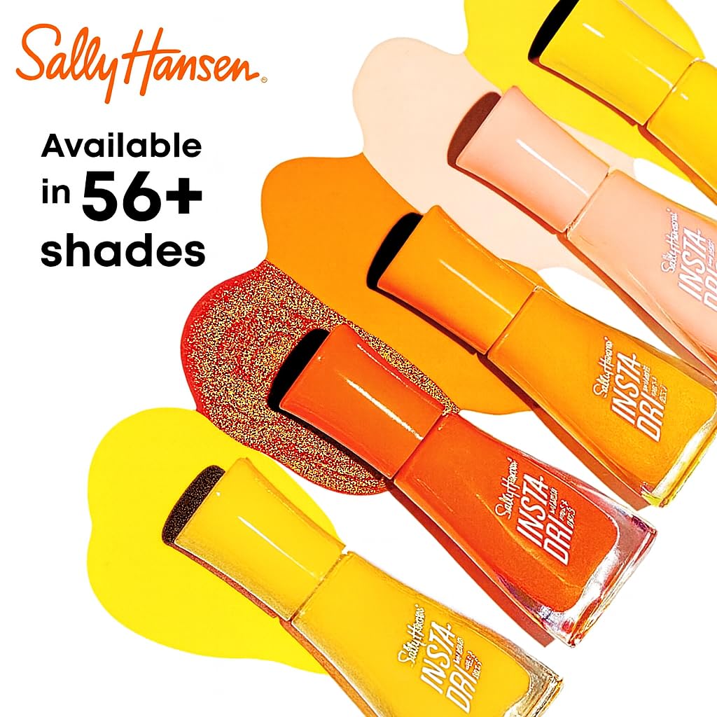 Sally Hansen Insta-Dri x Reese's, Reese's Candy, Quick Dry, Long Lasting, Opaque, Shimmery Orange Nail Polish
