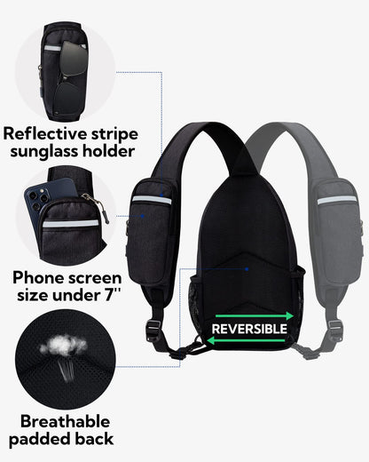 Waterfly Sling Bag Backpack Shoulder Crossbody Bag Chest Bags Hiking Casual Daypack for Men Women