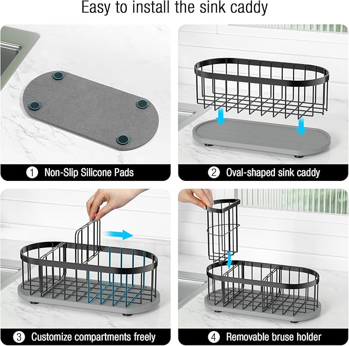 Kitchen Sink Caddy Organizer, Sponge Holder