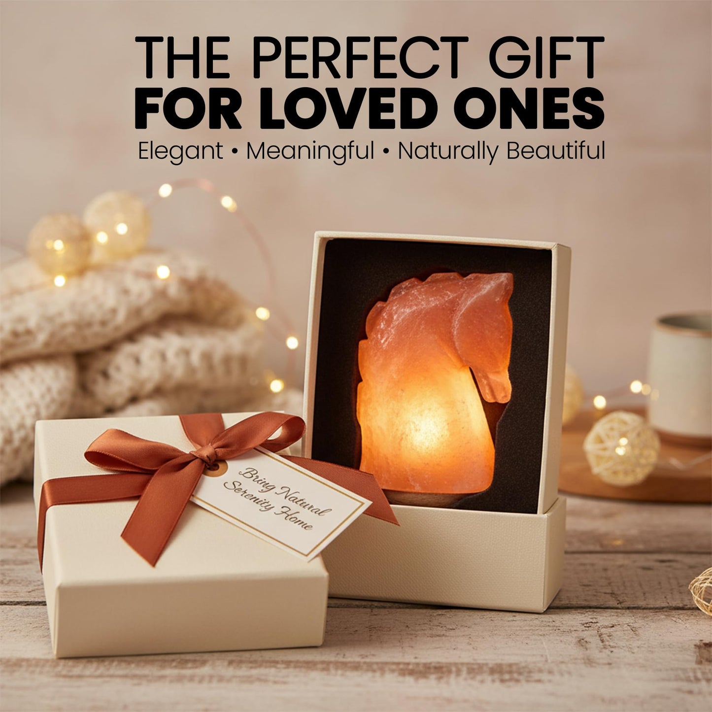 Himalayan Salt Lamp, Horse Shape with Dimmer – Hand Carved Natural Pink Crystal Rock Lamp for Home Décor, Relaxing Light for Bedroom, Living Room, or Office – Unique Gift Idea