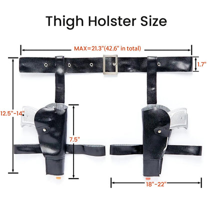 Thigh Holster for Women, SEPTCITY Adjustable Leg Holsters for Toy Gun and Pistols, Cool Cowboy Toys Party Accessory Halloween Cosplay Police Costume for Women