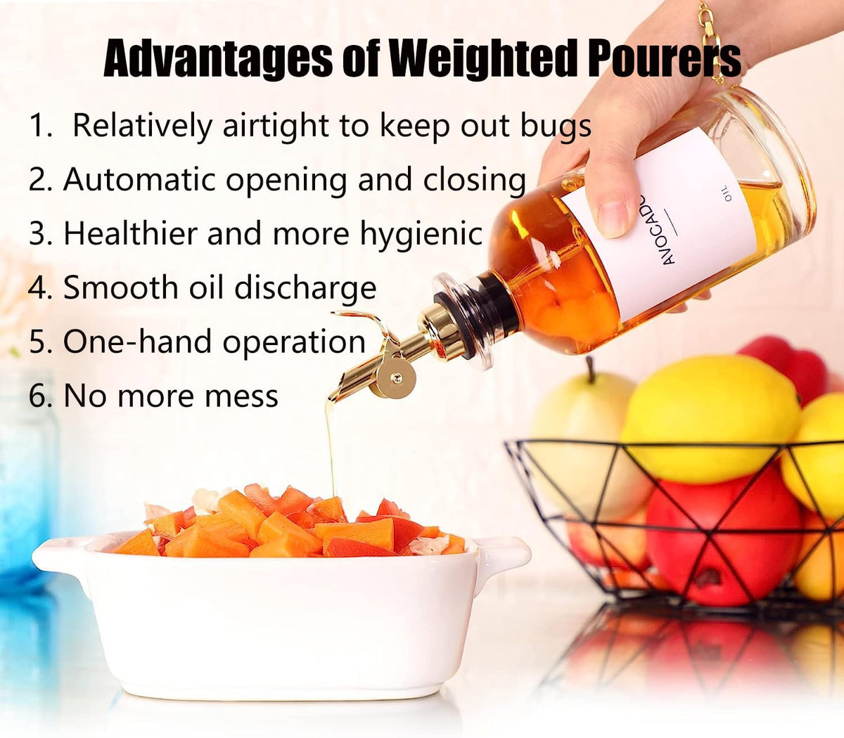 Pafusen 2 Pack Automatic Liquor Pour Spout, Auto Flip Olive Oil Dispenser Spout, Pour Spout for Liquor Bottles, Olive Oil Spout, Bottle Pourers for Alcohol Wine Syrup Home Bar Accessories Silver