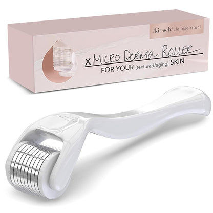 Kitsch Derma Roller – Skin Care Tool & Face Roller for Boosting Absorption of Serums & Oils - Beard Derma Roller for Men - Easy-to-Use Beauty Roller for Skin, Beard & Hair Growth