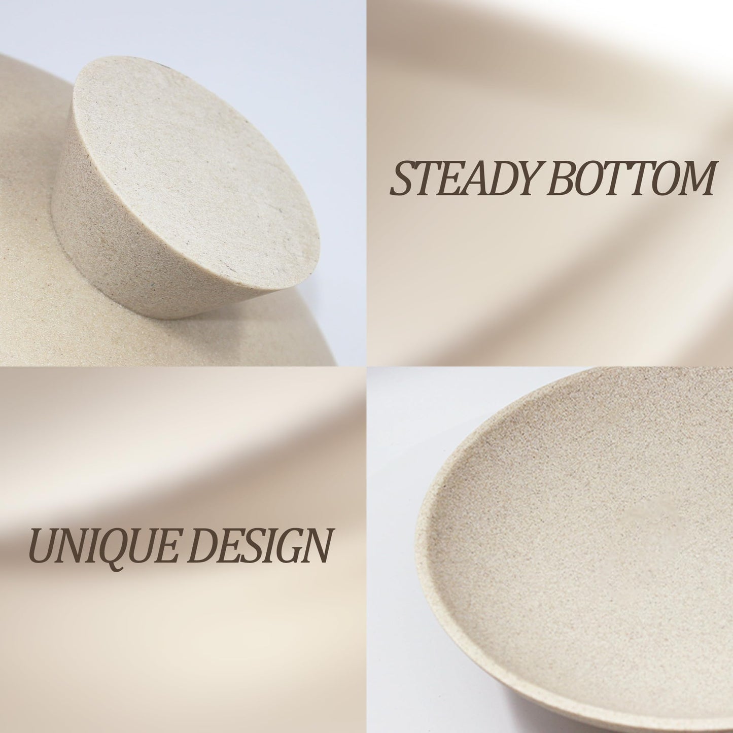 YMXYJM Modern Resin Pedestal Decorative Bowl, Large Fruit Bowl for Kitchen Counter, Stylish Key Bowl for Entryway Table, Beige