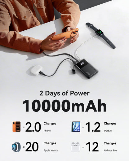 INIU Portable Charger, Slimmest Fast Charging 10000mAh USB C in/Out Power Bank, 22.5W PD3.0 QC4+ Battery Pack, Portable Phone Charger for iPhone 16 15 14 13 12 Pro Samsung S22 S21 Google AirPods iPad