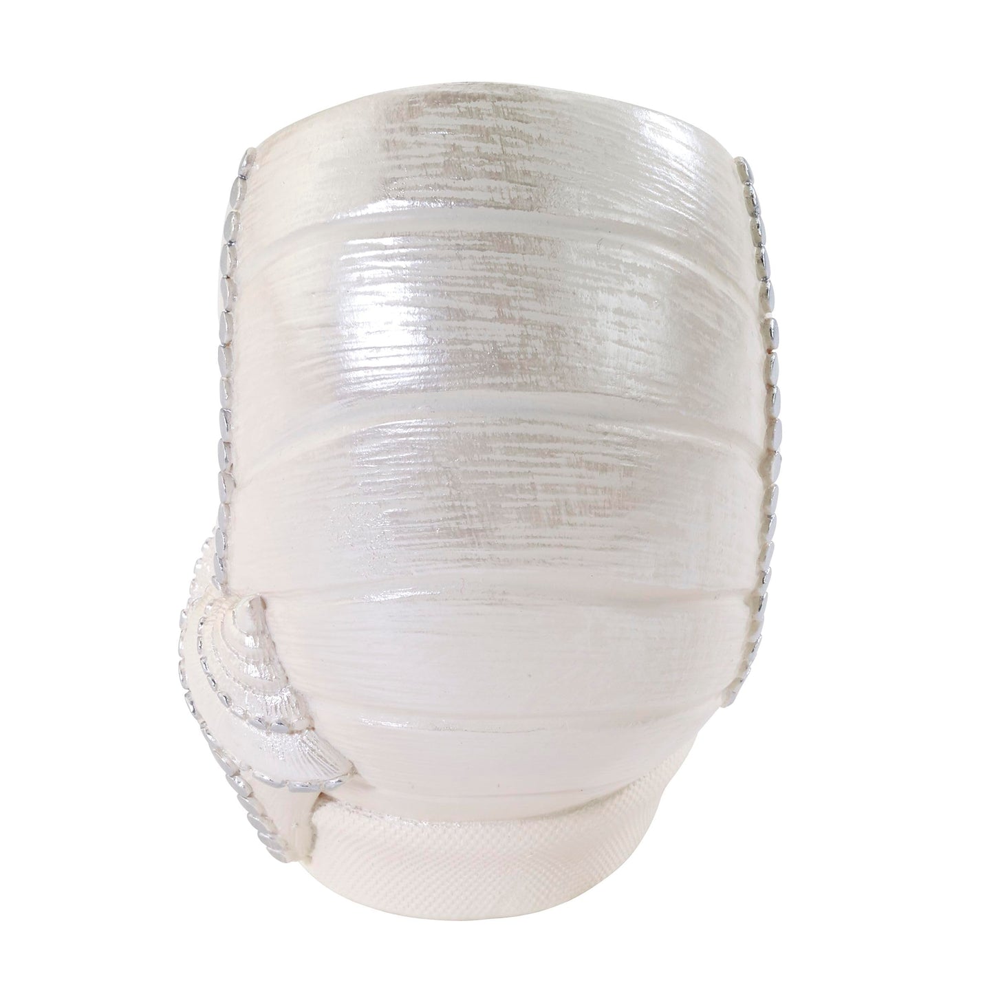 Avanti Linens - Toothbrush Holder, Seashell Inspired Bathroom Accessories, Guest Bathroom Essentials (Sequin Shell Collection)