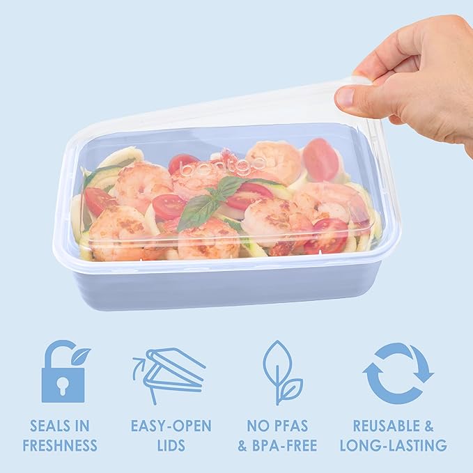 Bentgo Prep - 20-Piece 1-Compartment Reusable Meal Prep Containers