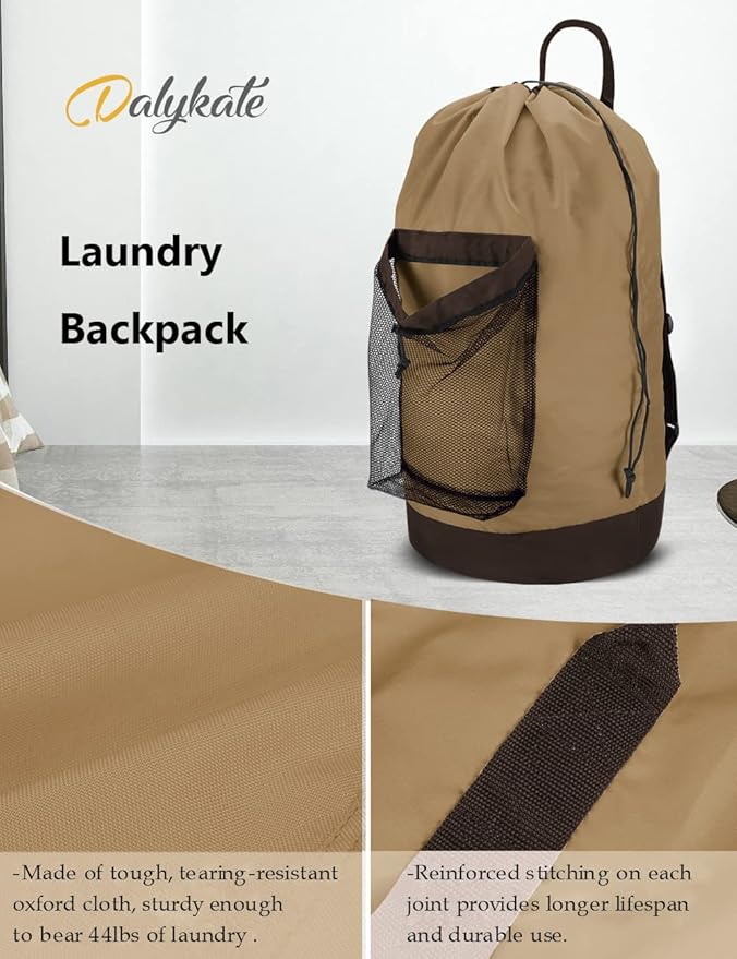 Dalykate Backpack Laundry Bag, Laundry Backpack