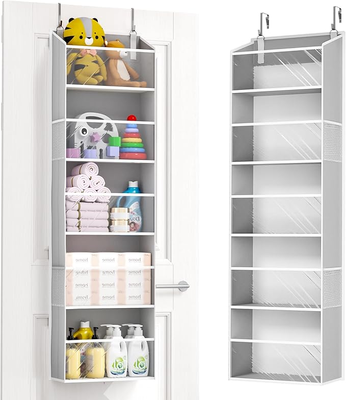 ULG Clear Over The Door Organizer 5-Tier Hanging Storage