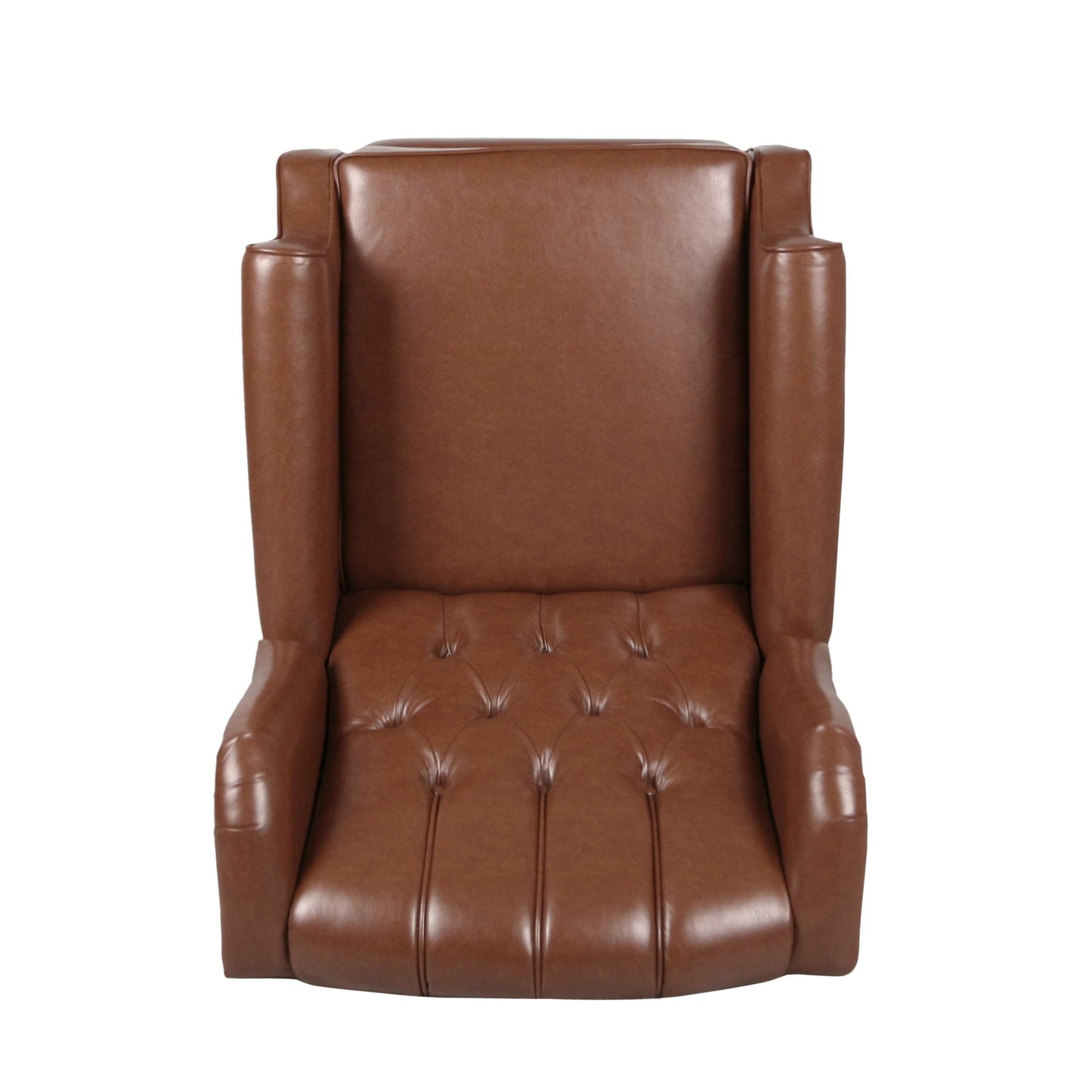 Christopher Knight Home Elaine Contemporary Tufted Recliners (Set of 2), Cognac Brown + Dark Brown