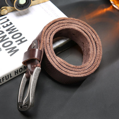 Hzhy Men's Leather Belt,Cowboy Jeans Belt Men for Casual Wear & Jeans,Anti-Scratch Pin Buckle (S (34''- 38''), Type 1-2)