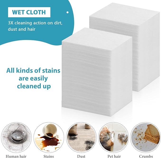 Wet Mop Pads Refills for Floor Cleaning Sweeper Wet Refills Disposable Moist