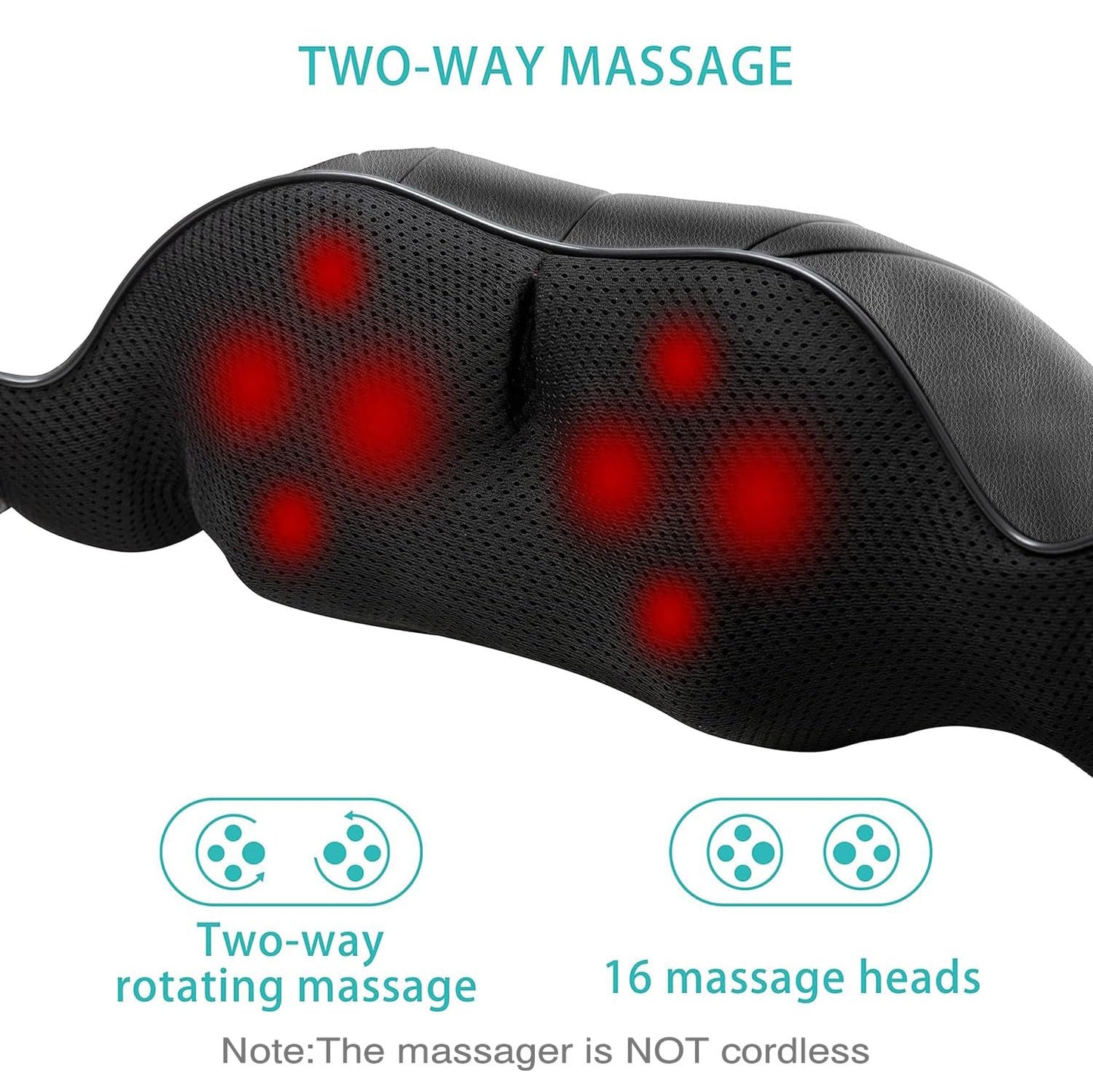 AERLANG Fathers Day Dad Gifts Neck Massger,Shiatsu Neck and Back Massager with Heating Neck and Shoulder Massager Deep Kneading Pillow for Massage Home Office Car Use Gifts for Women Men Dad Mom