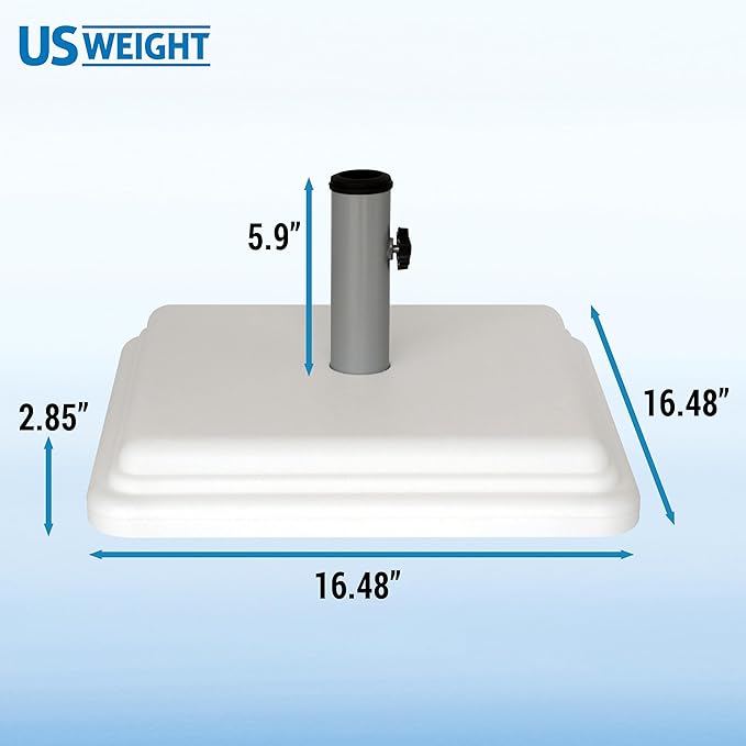 US Weight 40 Pound Umbrella Base - Weighted Umbrella base For Use With Patio Table – Heavy Duty Base- Made in the USA