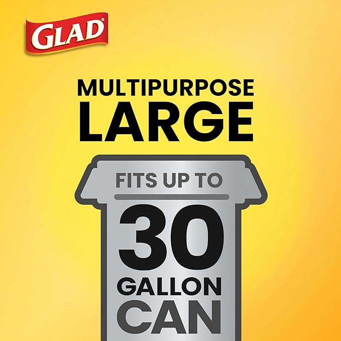 Glad Trash Bags, Strong Quick-Tie Large Garbage Bags