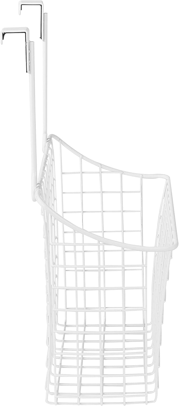 Spectrum Large Over Cabinet Door Organizer White Wire Storage Basket