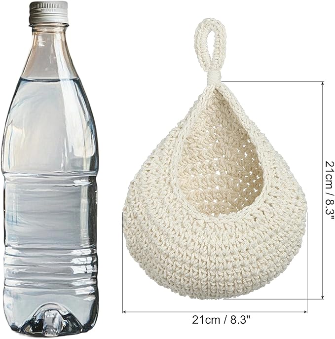 PATIKIL Hanging Fruit Baskets for Kitchen, Large Size Teardrop Home Decor