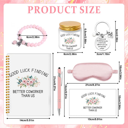 Jiytivity 11 Pcs Coworker Farewell Gifts Funny Gift for Women Colleagues New Beginning Gift Include Tumbler Notebook Pen Bracelet Aromatherapy for Coworker Lady Manager Employee Friends Leaving Gifts