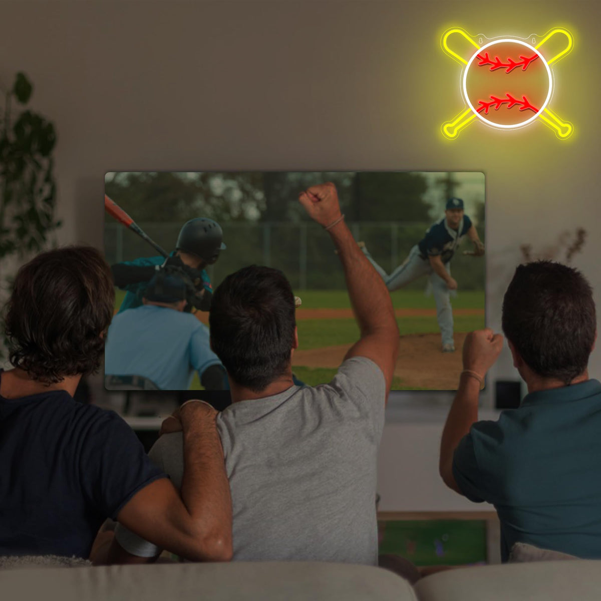 Attivolife Baseball Neon Sign for Wall Decor, Light up Sport Campaign Ball LED Lamp with Dim USB Powered, Unique Home Club Shop Party Birthday Christmas Day Gift for Boy Teenage Student Athlete Man