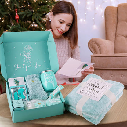 Birthday Gifts for Women Self Care Gift Set, Get Well Soon Gift Baskets for Women Care Package, Unique Relaxing Spa Christmas Gifts for Mom, Sister, Wife,Her, Best Friend, Grandma