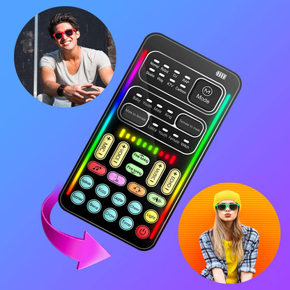 Portable Handheld Microphone Voice Changer with Sound Multifunctional Effects Machine Voice Disguiser Mini Device for Mobile Phone PC Laptops PS4 Xbox One Games