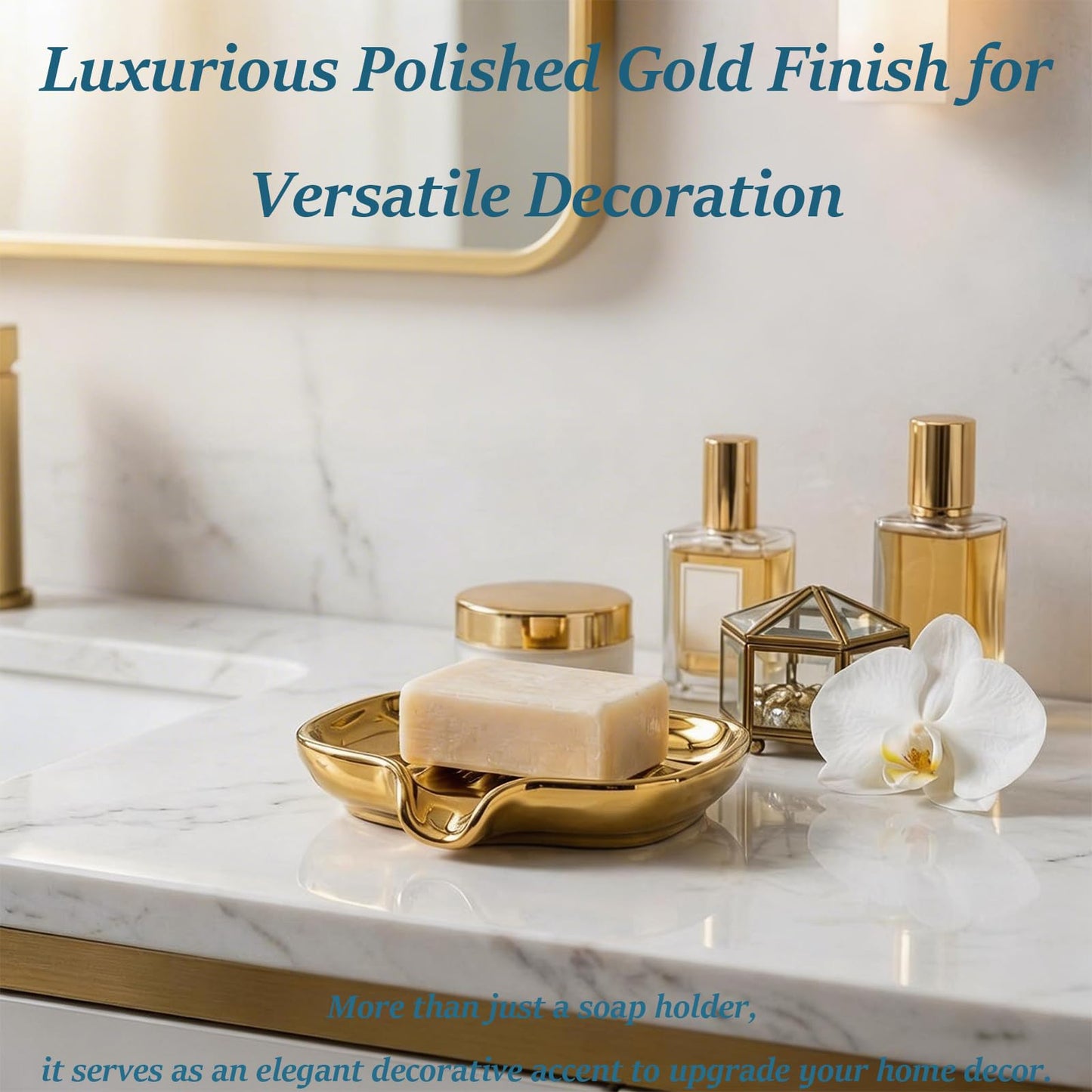 Ovatheria Polished Gold Soap Dish