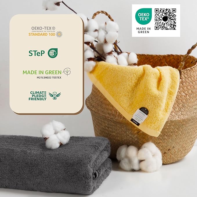 SEMAXE 4-Pack Luxury Bath Towels