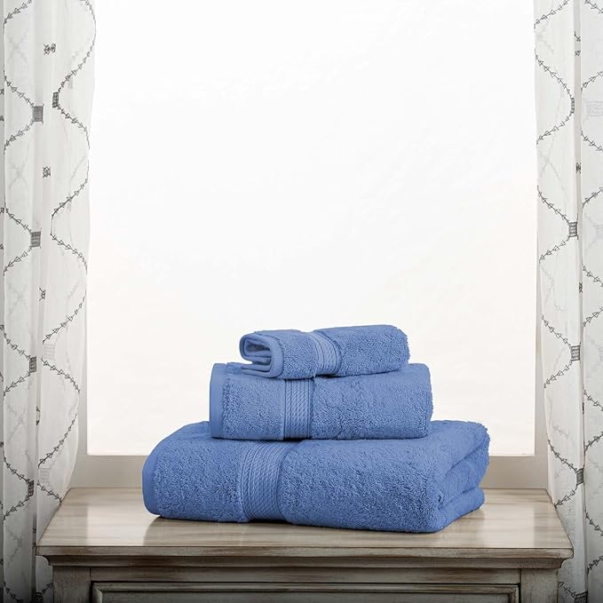 SUPERIOR Solid Egyptian Cotton Towel Set, Hand Towel 20” x 30”, Bath Towel 30”